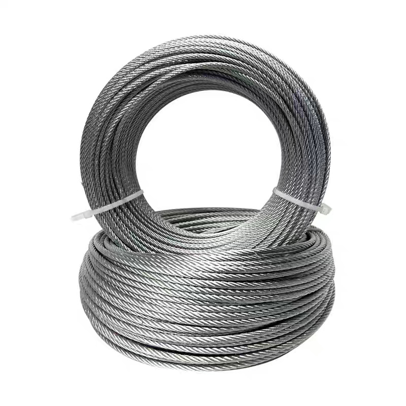Galvanized Steel Wire Rope Construction Site Safety Rope Life Line Non-Plastic Coated Thin Wind Rope Greenhouse Grape Rack Tension Rope