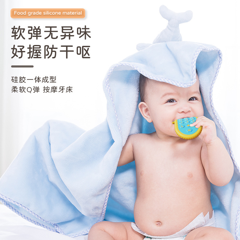 2023 Amazon's Hottest Kidsren's Baby Teething Tool Food-Grade Silicone Teether Toy Educational Soft Glue