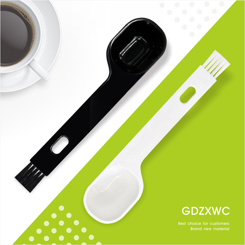 Маленькая щетка для очистки с ложкой, пластиковая щетка с щетиной, запатентованный продукт