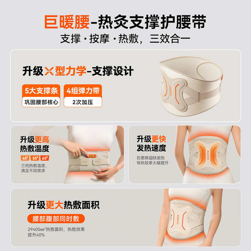 Copfield Waist Massager Hot Compress Electric Heating Warm Uterine Cold Physiotherapy Moxibustion Waist Protection Artifact
