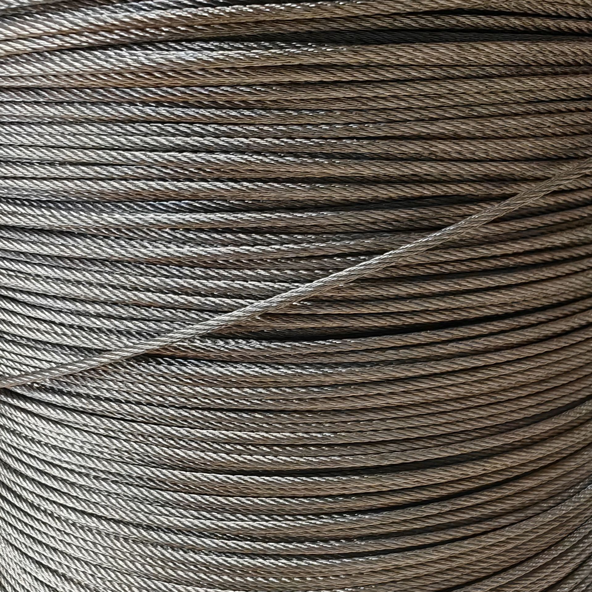 304 stainless steel wire rope manufacturers plastic clothesline power cableway marine lifting dung scraping stainless steel wire rope