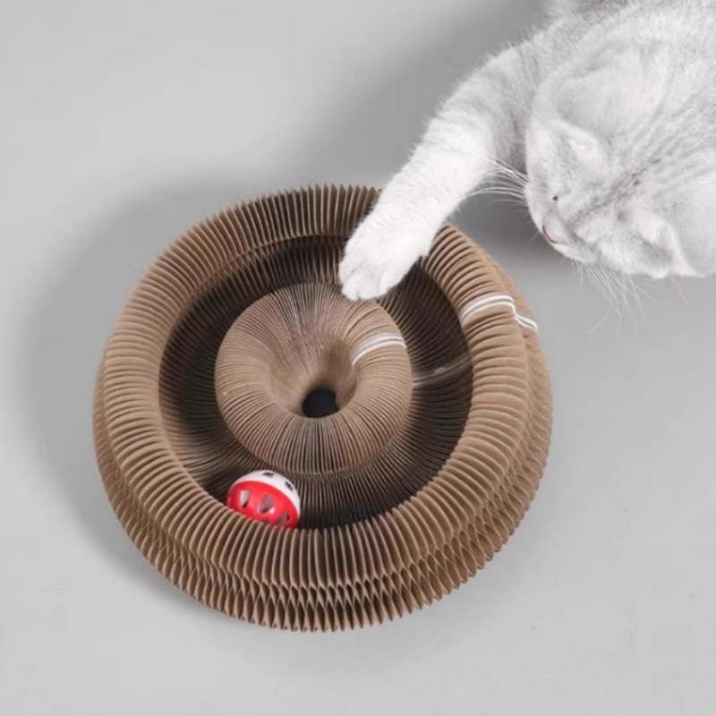 Cross-Border Organ Cat Scratching Board Cat Toy Scratch-Resistant Corrugated Sisal Cat Scratching Post Retractable Claw Grinding Artifact Wholesale