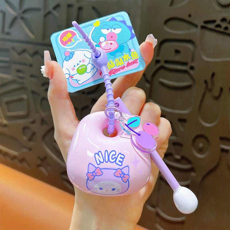 New Cartoon Cute Sanrio Decompression Wooden Fish Knock Music Healing Emotional Desktop Decoration Toy Knock Small Pendant