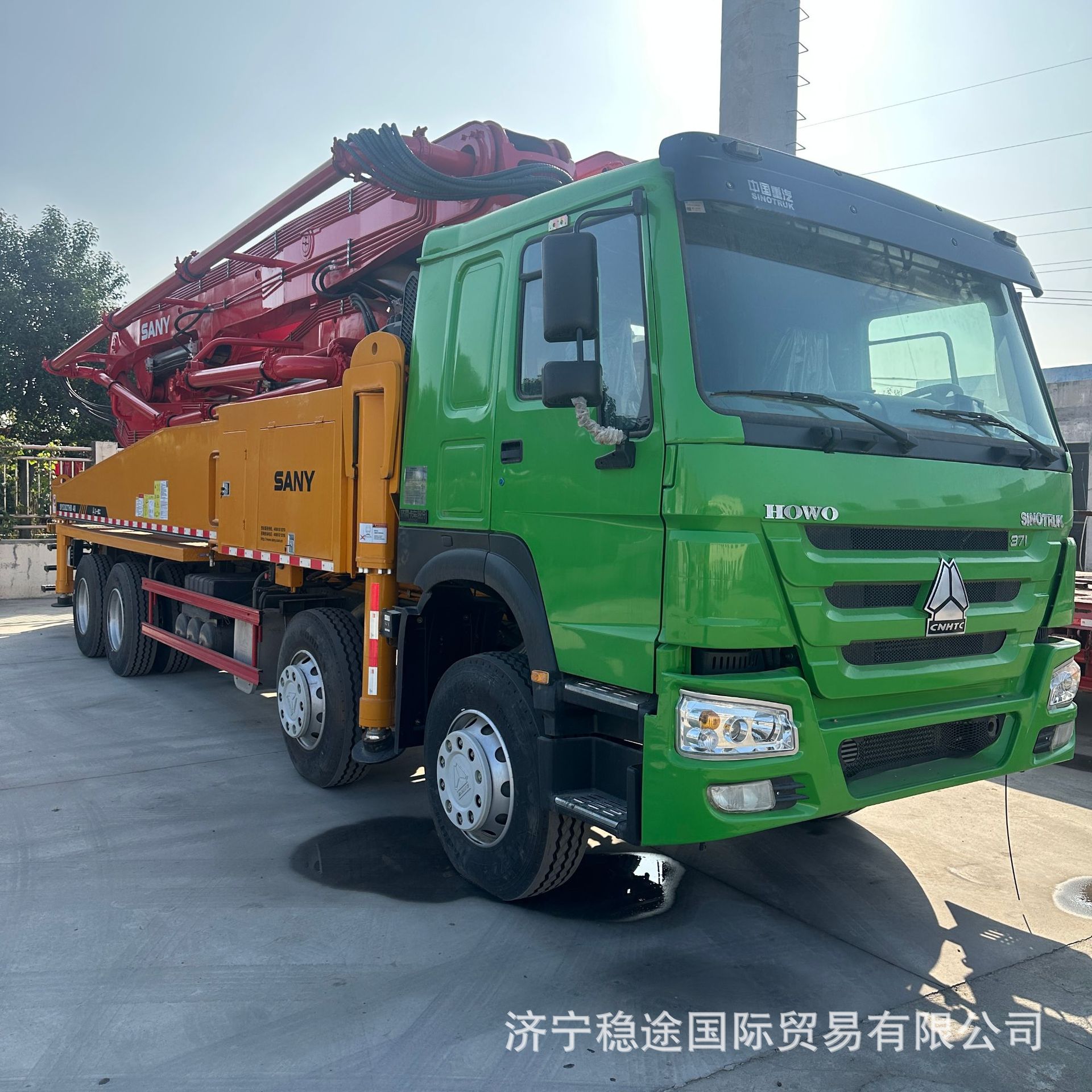 Cross-Border 28- 48m Concrete Pump Truck with Chassis Howo Chassis Concrete Pump Truck