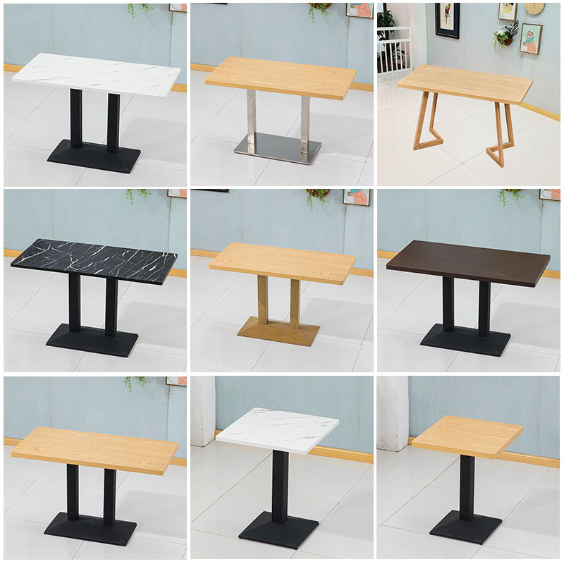 Коммерческий стол для быстрого питания в ресторане, стол и стулья для лапшичной и чайной, простой прямоугольный набор