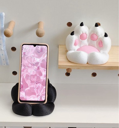 Cute and Creative Cat Claw 3D Printing Desktop Mobile Phone Tablet Home Office Dormitory Multi-Purpose Stand Office Goodies
