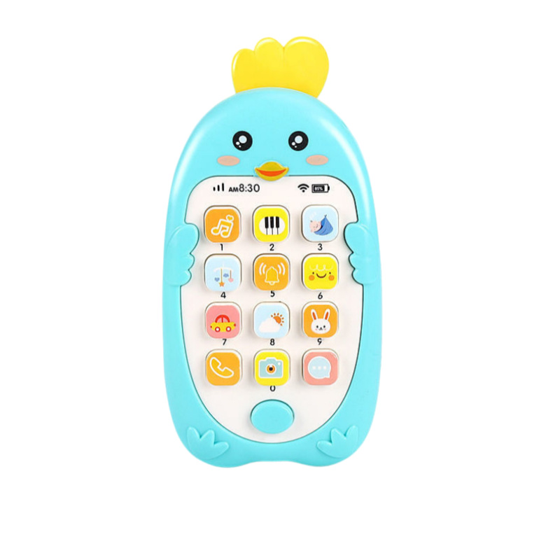 Children's Intelligence Early Education Machine Simulation Piggy Mobile Phone Toy Parent-Child Interactive Light Music Story Machine Gift Supply