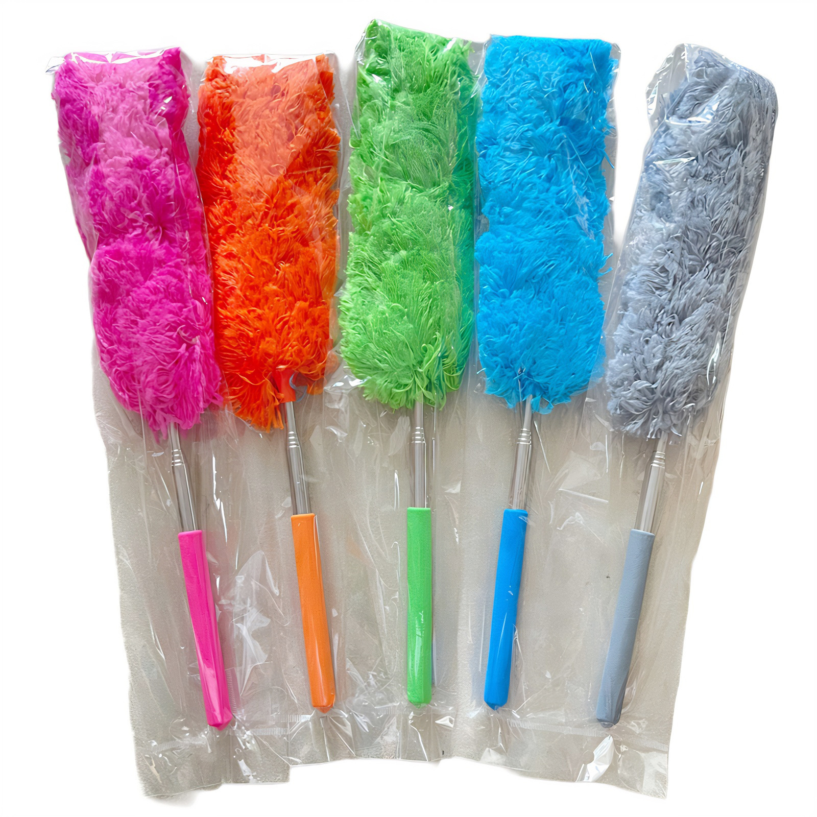 Manufacturer Wholesale Electrostatic Dust Duster Telescopic Small Duster Bendable Stainless Steel Household Feather Duster Dust Brush