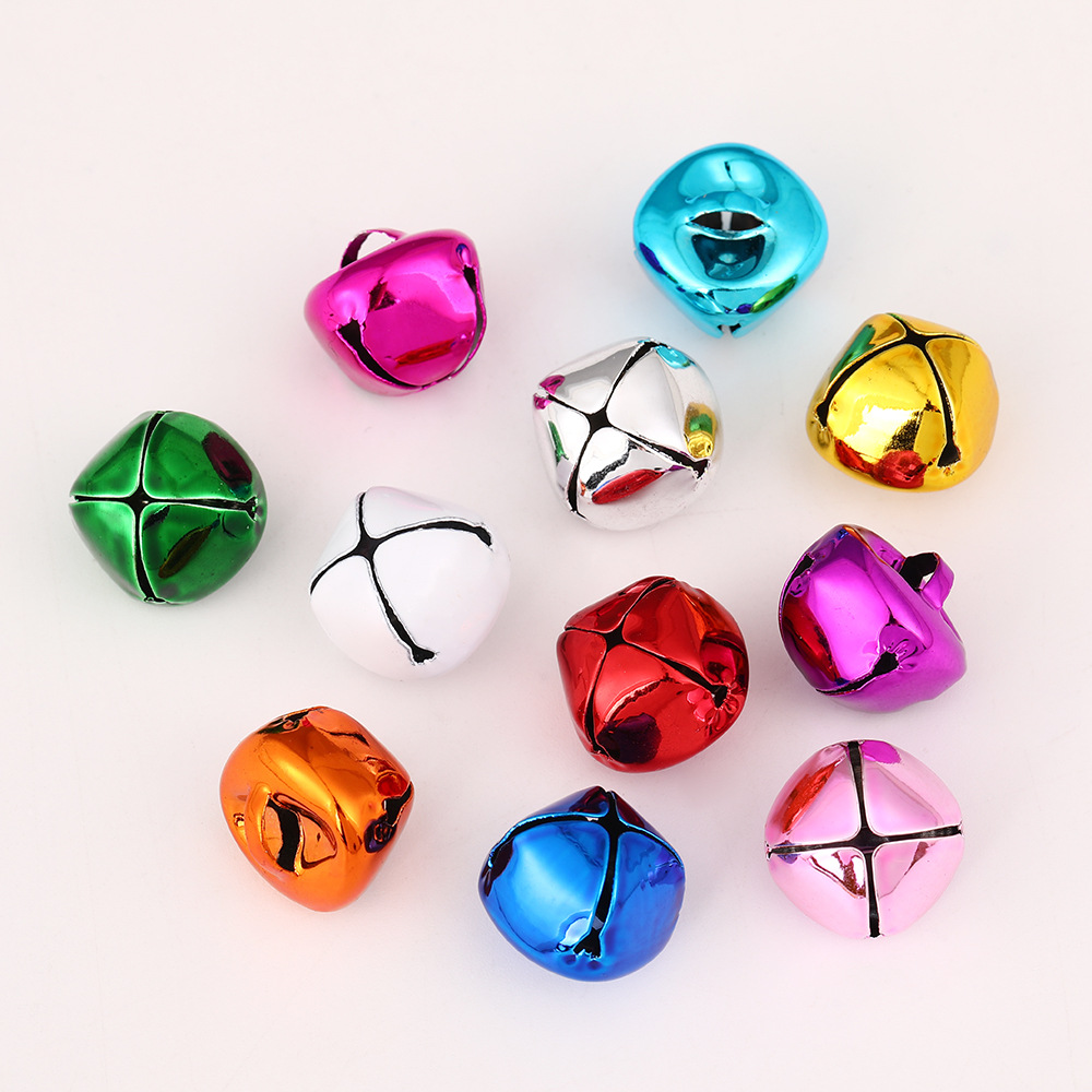 Christmas decoration cross iron bell DIY color paint metal bell handmade pet collar pendant round bell