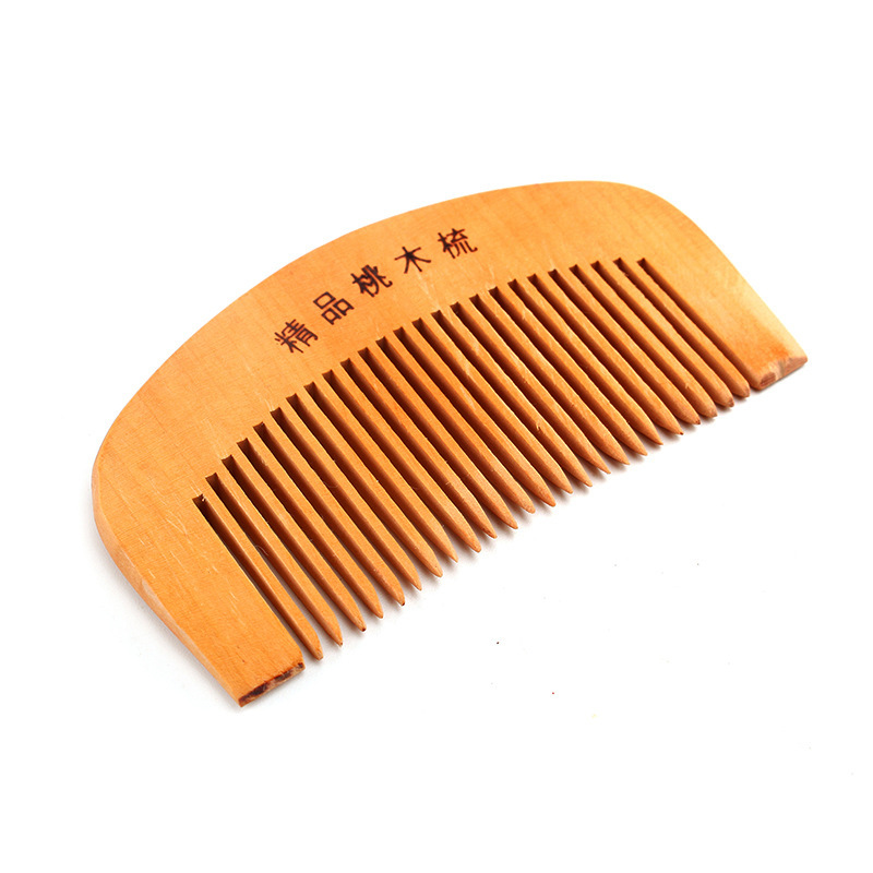 2 yuan shop wooden comb independent packaging solid wood small comb wooden pocket scalp wooden comb