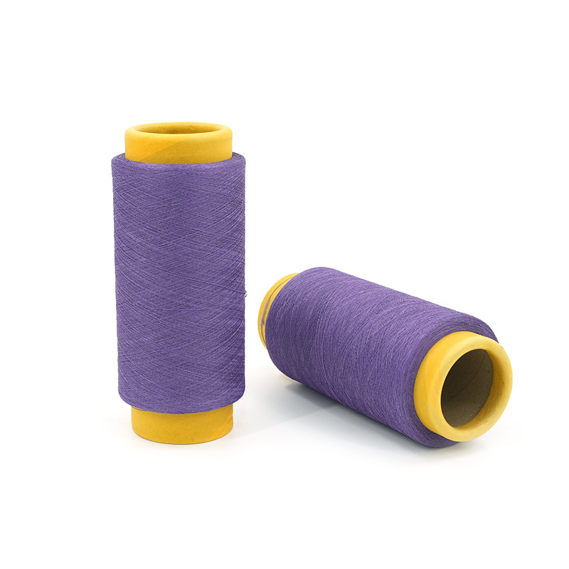 Wholesale High-Elasticity Sock Knitting Yarn 20/30D Covered Silk Cotton Socks Sweater Brushed Pants Clothing Textile Yarn