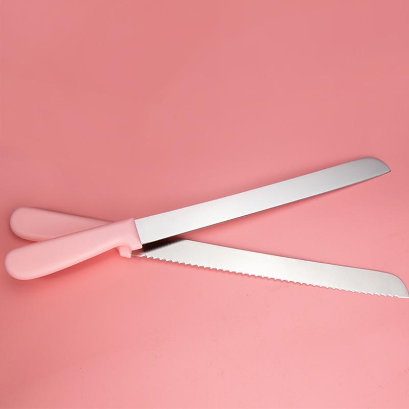 Manufacturer Supplies Stainless Steel Serrated Bread Knife, Cake Knife, Toast Slicing Knife, Cake Baking Tool That Is Not Easy to Chip