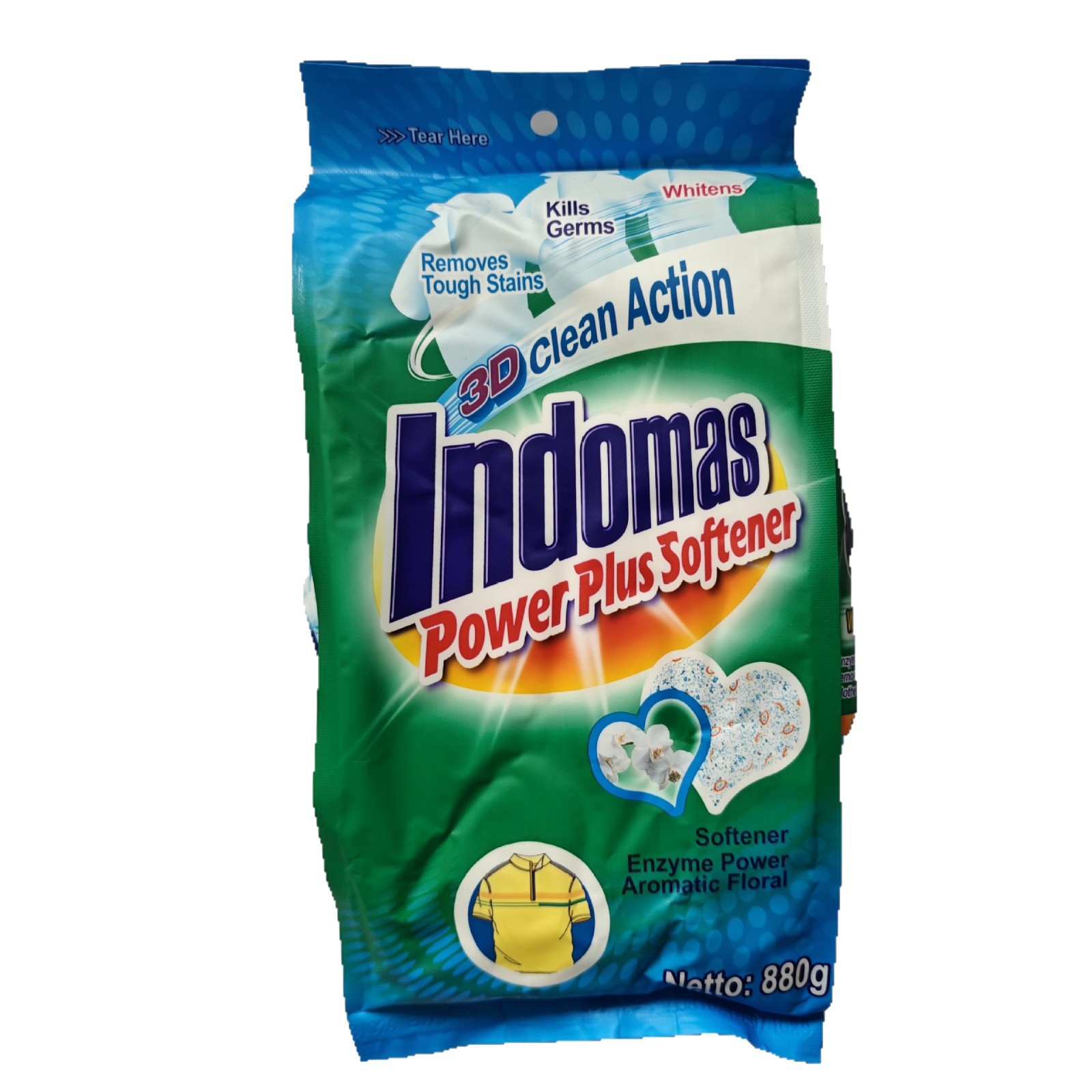 Indonesia Levia Bubble Piaole Phosphorus-Free Washing Powder Baby Washing Powder Jasmine Fragrance Clean and Soft 880g