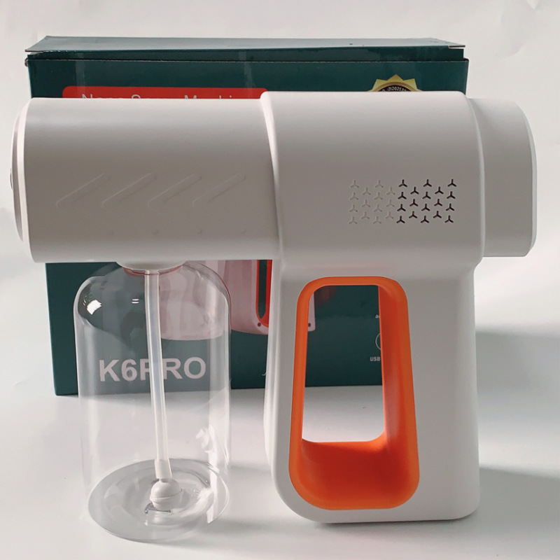 in stock K5 K6 PRO Wireless Handheld Atomizing Disinfection Gun Blue Light Charging Spray Gun Home Wireless Disinfection