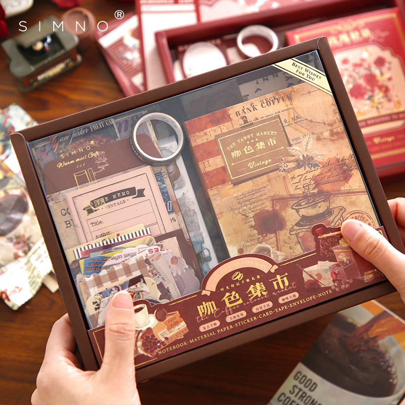 Комплект ретро милых материалов Xinmo Nuanyuan для студентов в подарочной коробке