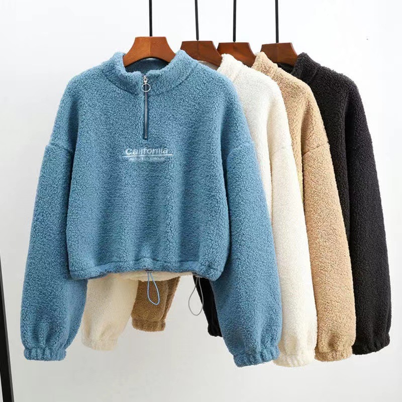 Sweet cool style cashmere sweater for women 2024 New Korean style loose long hooded coat thick autumn and winter