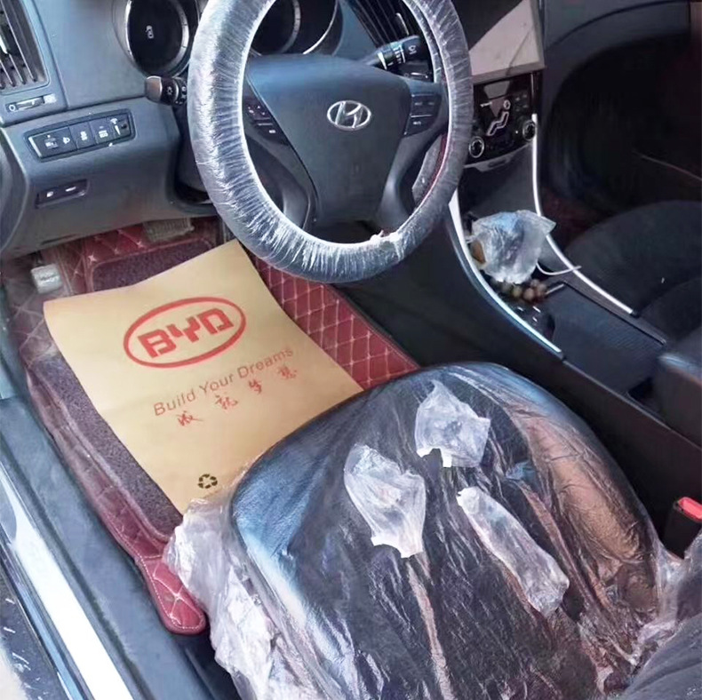 Защитный одноразовый чехол для сиденья автомобиля, кожаный, три части, пластиковый чехол