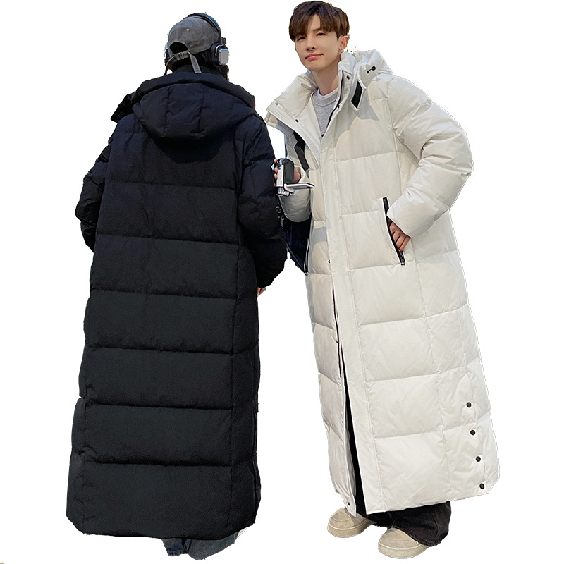 New super long ankle down jacket autumn and winter lovers wholesale men's and women's relaxed Korean casual warm coat