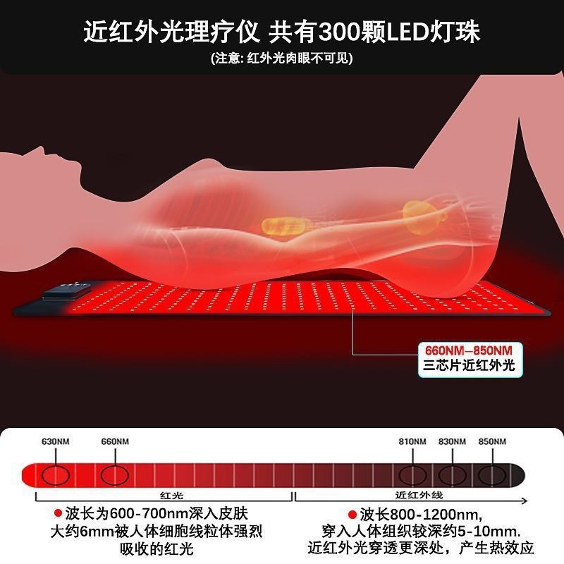 Cross-Border Amazon Graphene Heating Led Infrared Physiotherapy Belt Massage to Soothe the Waist