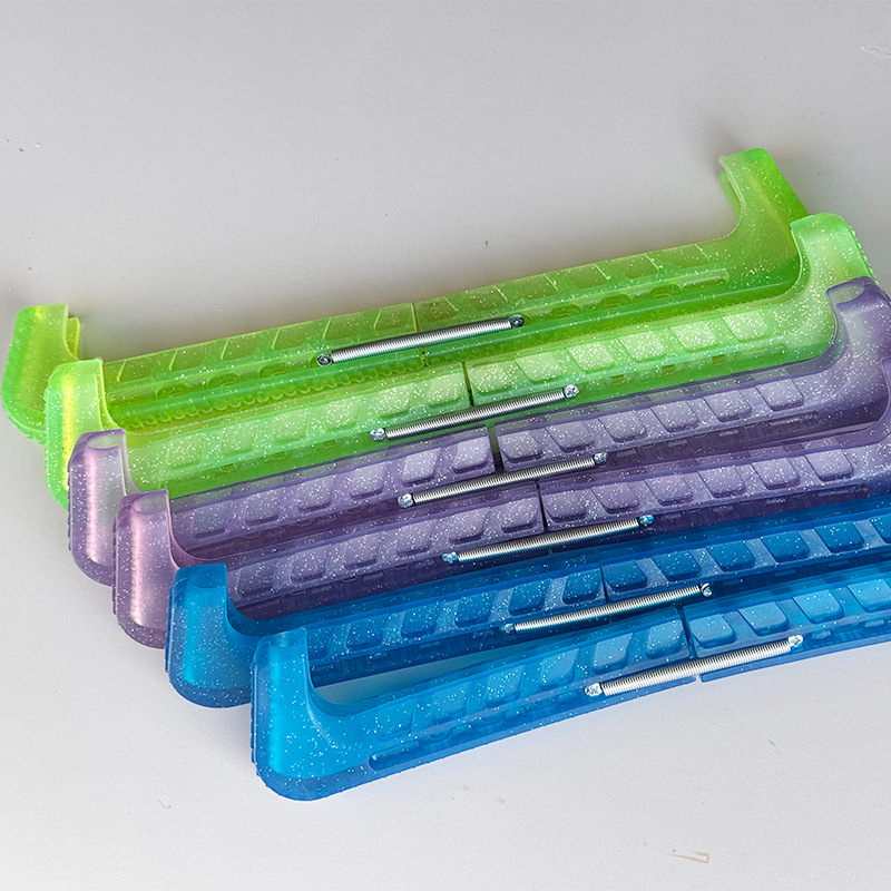 Figure Skating Blade Cover Kidsren's Skates Hard Blade Cover Speed Skating Blade Protective Cover Crystal Jelly Color Matching Skate Cover