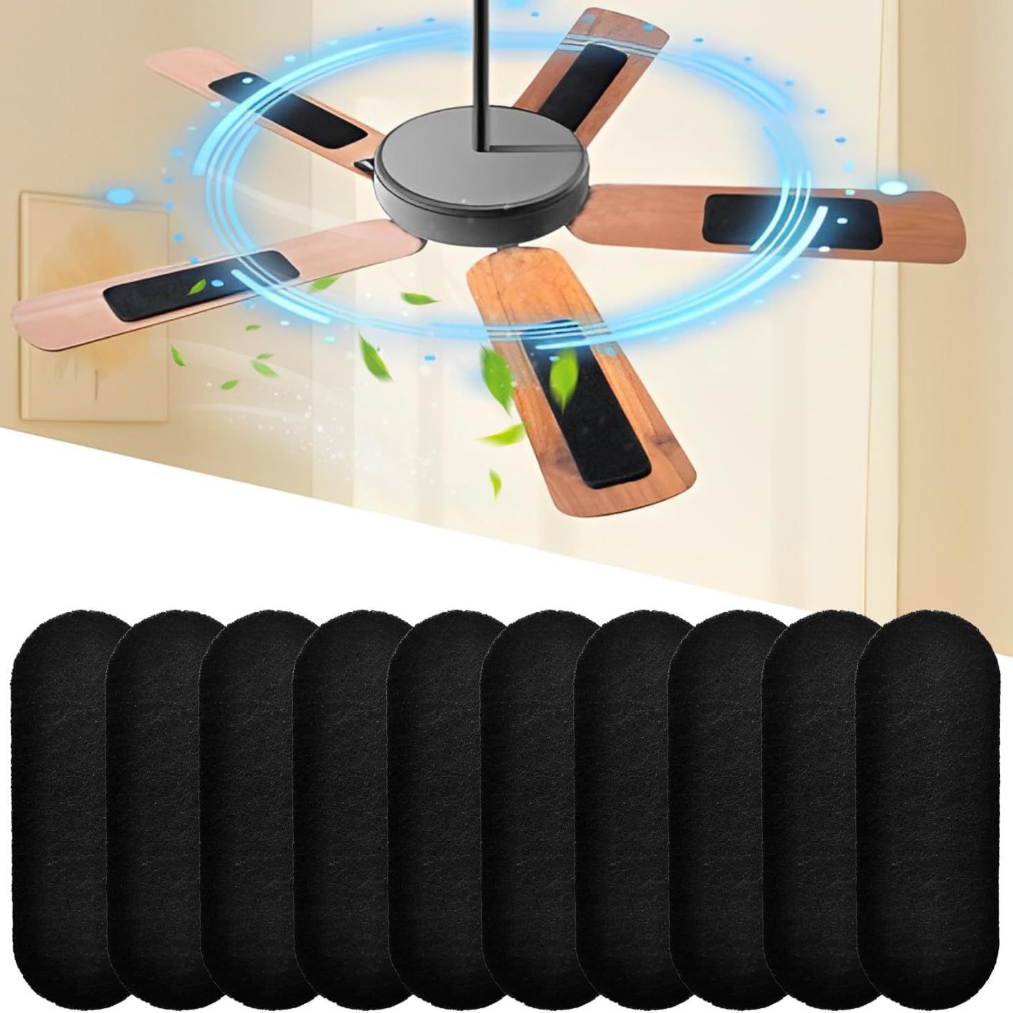 Cross-border hot sale ceiling fan activated carbon fiber filter electric fan blade activated carbon air filter cotton with adhesive