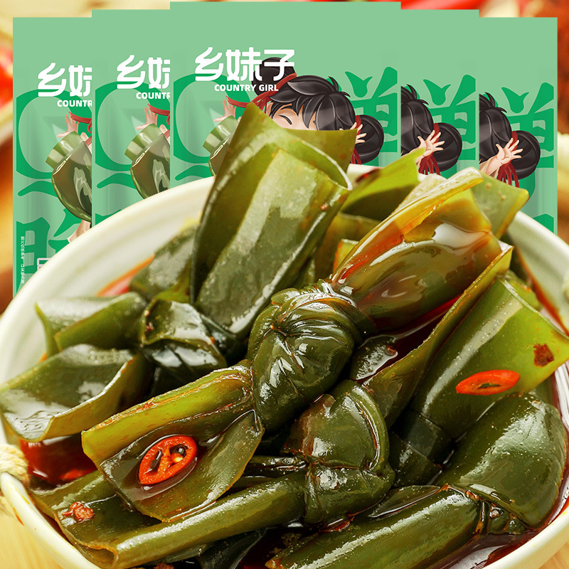 My sister's sour and spicy kelp knot 20g instant kelp crisp food snack snack snack afternoon tea snack