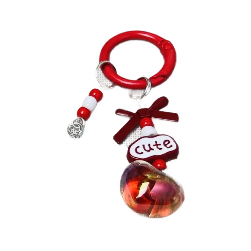 Simple Handmade DIY Pom-Pom Letter Blind Box Cute Charm Pendant Beaded Keychain Phone Chain Bag Decoration Cute