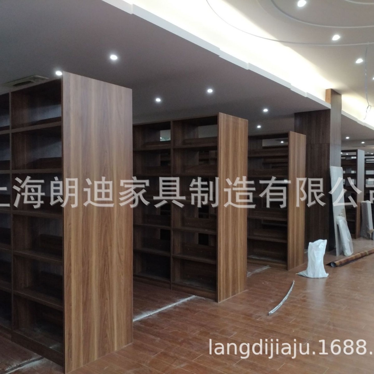 Library Double-Sided Book Wall Bookshelf Reading Table Laboratory Console Office Partition Cabinet File Information Cabinet
