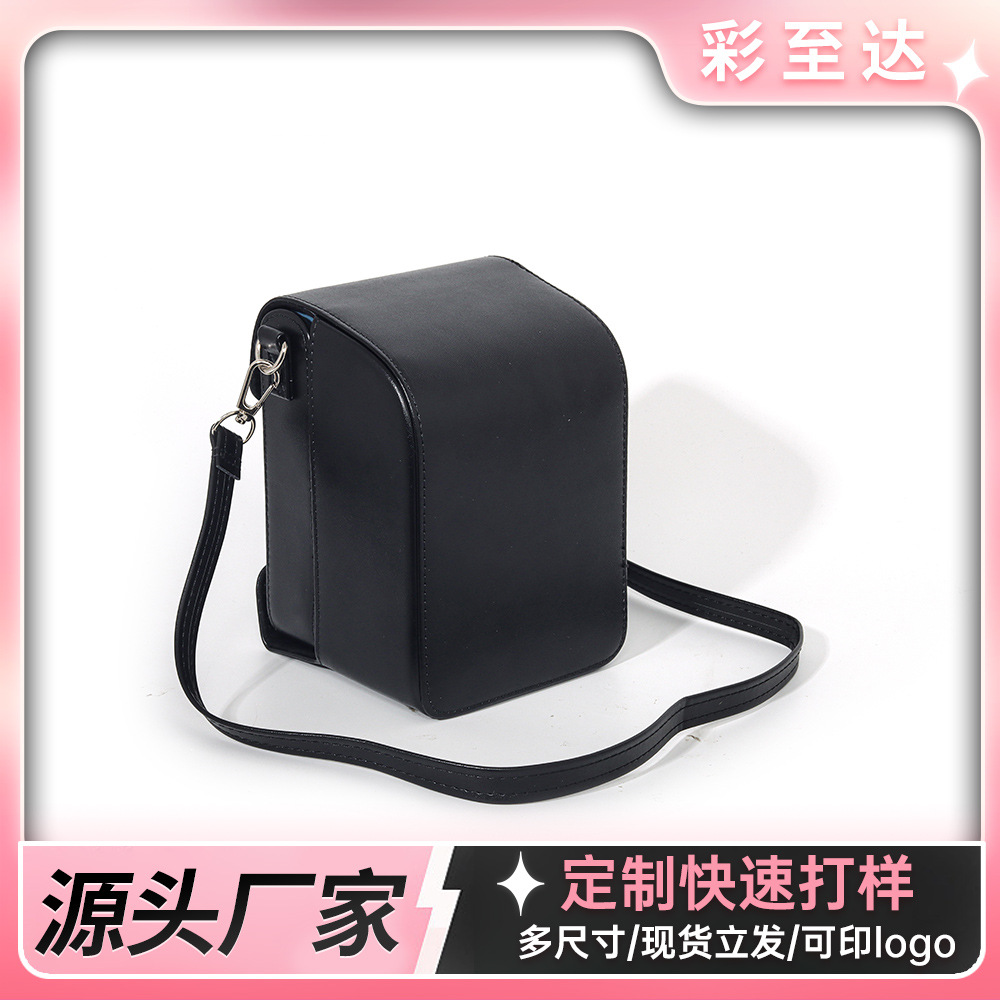 Suitable for Polaroid Now Universal Camera Bag Black Leather Fitted Cosmetics Bag Protective Protective Bag