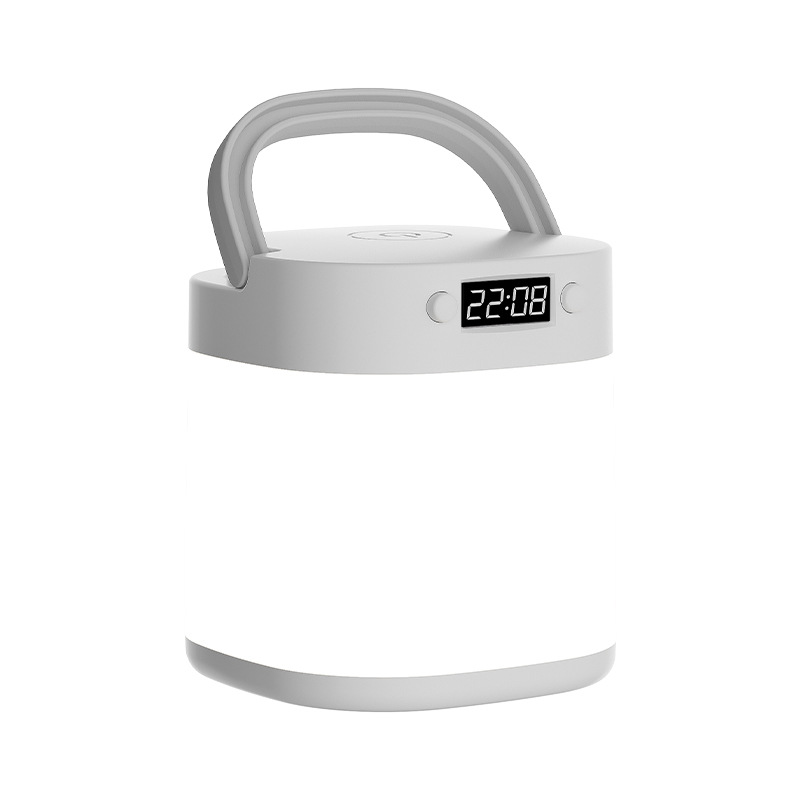 Rechargeable Bedroom Bedside Night Light Clock Remote Control Led Desk Lamp Three-Level Color Temperature Eye Protection Lamp