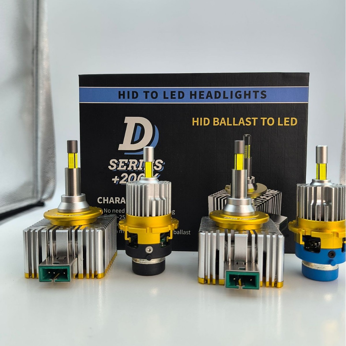 360 ° 4-sided LED Headlamp D1SD2SD3SD4SD5SD8S Shadow-free Matching Original Car Stabilizer