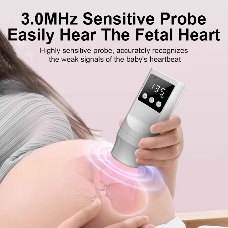 Cross-border Fetal Heart Rate Meter Pregnant Women Fetal Heart Monitoring Ultrasonic Doppler with Headphone Fetal Heart Monitor Home