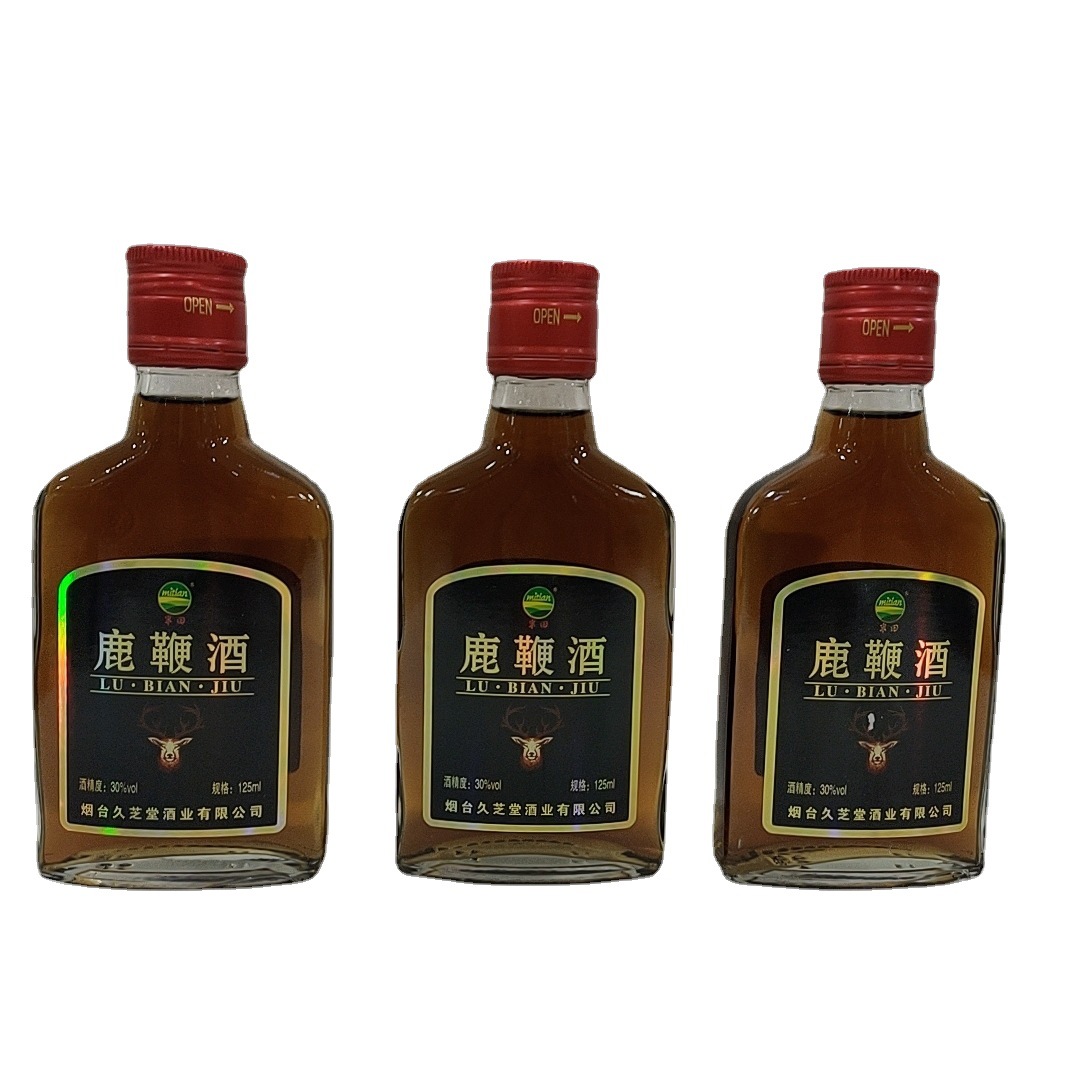 Deer whip wine 24 bottles * 125ML30 degrees factory wholesale sanwhip wine maca wine ginseng wine small bottle wine liquor water
