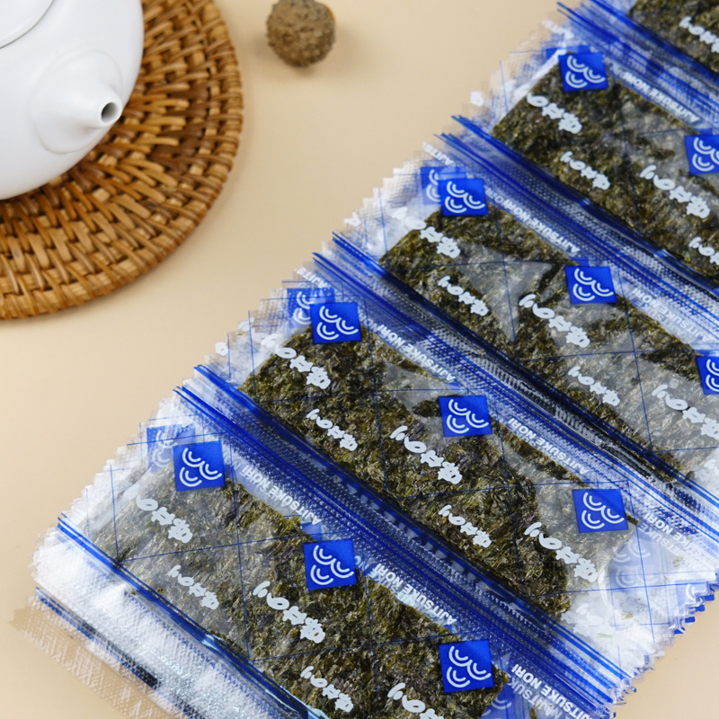 Children's instant flavor seaweed slices seasoning seaweed 2 pieces/bundle 6 bunches/strip independent packaging factory wholesale