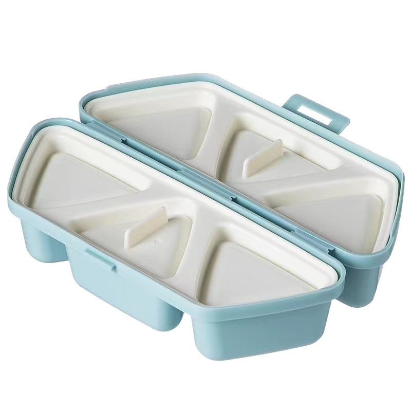 Creative Triangle Rice Bunch Grinding Tools Japanese Style 6-Grid Rice Bunch Box Grinding Tools Baby Dining Lunch Box Folding Portable
