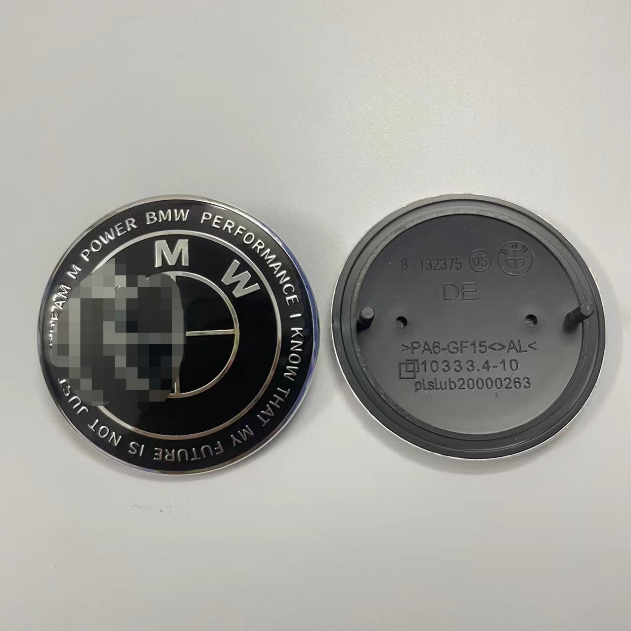 Suitable for BMW original car logo original black bottom front and rear logo 82mm74mm hood trunk car logo