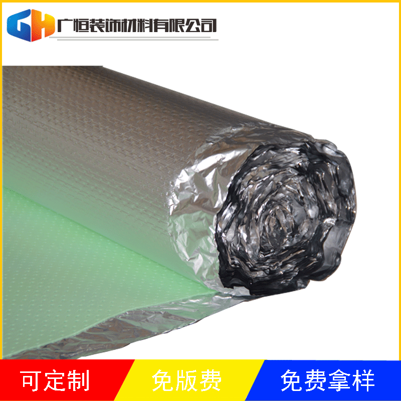 Factory sales 2mm green IXPE coated aluminum foil floor heating geothermal floor membrane moisture-proof silent mat