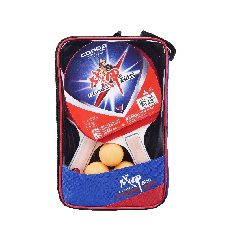 a Factory Direct table tennis racket set beginners positive/reverse glue finished racket straight/horizontal racket set