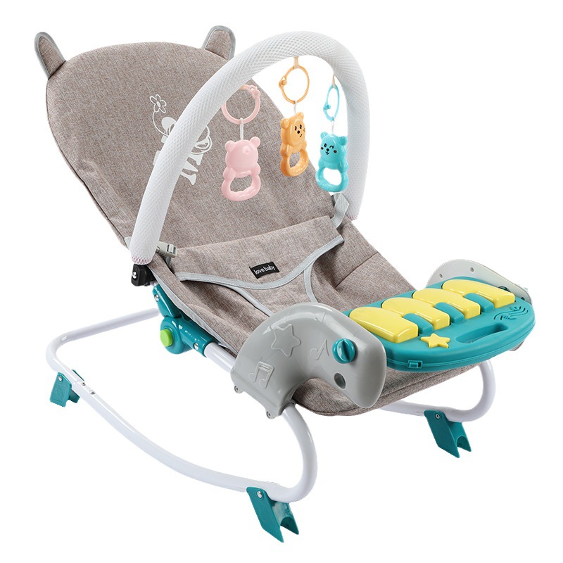 Baby Coaxing Artifact Pedal Piano Baby Rocking Chair Automatic Soothing Baby Balance Lazy Cradle Recliner Adjustable