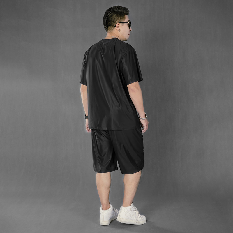 Long T6010T-shirt-D7010B ice silk shorts-C8010B ice silk trousers Joker casual suit