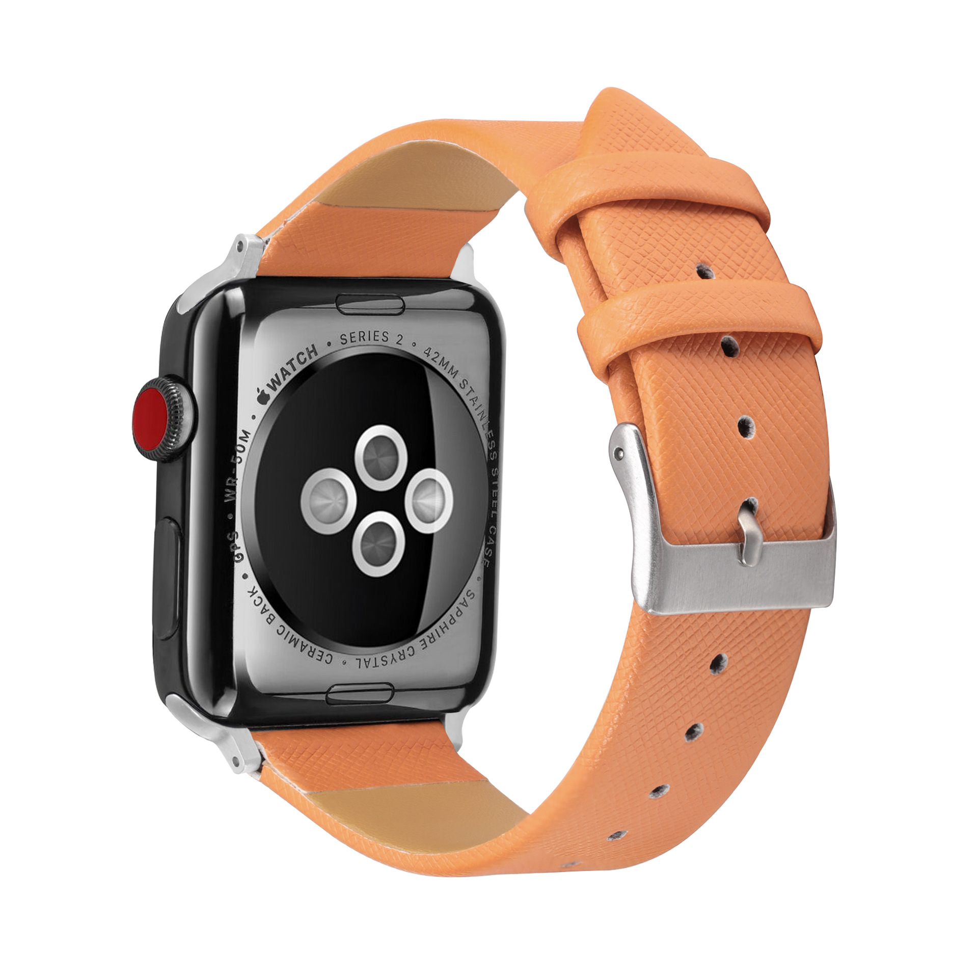 applewatch Strap for iwatch12345678 Generation SE Saffiano Adjustable Pin Buckle Apple Strap