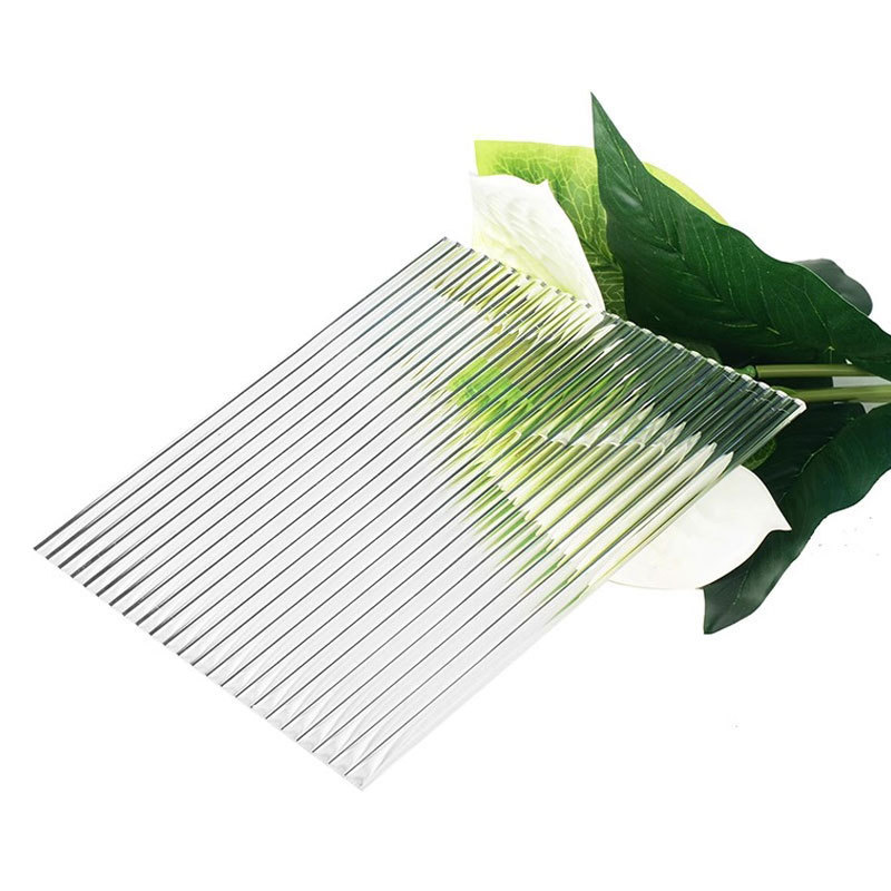 Highly Transparent Acrylic Ps Board Long Begonia Flower Rainbow Stripes Corrugated Partition Plastic Board Custom Wholesale