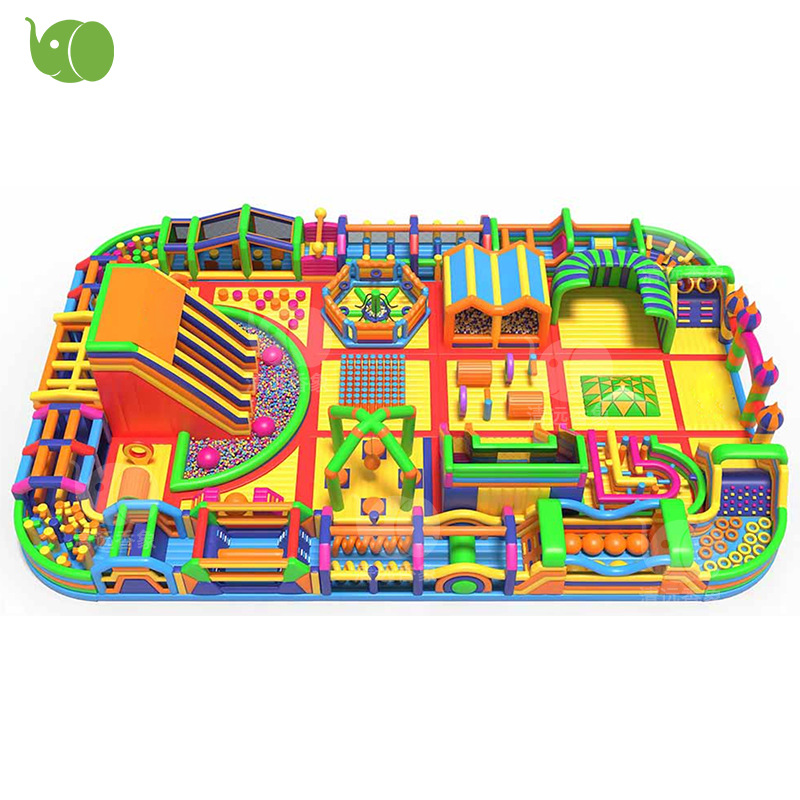 Export Inflatable Castle Entertainment City Rush Castle Outdoor Large Rush Commercial Bounce House Playground Trampoline