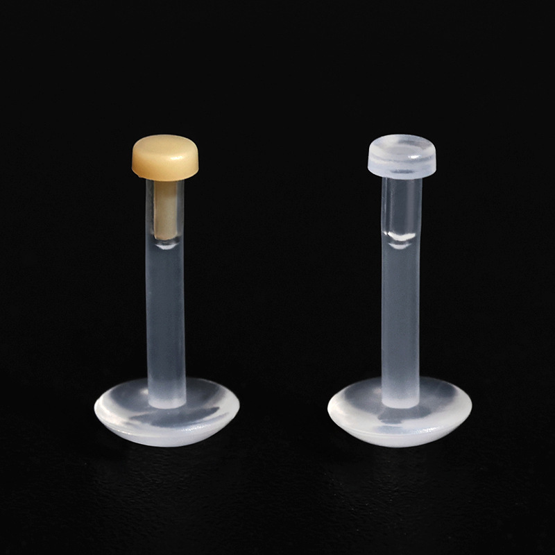 Invisible Socket Lip Nail Transparent Silicone PP Material Mouth Angle Nail Lip Nail Tongue Nail Male and Female Students Puncture Jewelry