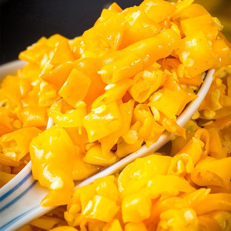 Zhuangyuanli Sanzhanghuang Gong Pepper 500G/Bottle Golden Color, Crispy, Sweet and Refreshing, Homemade Rice and Noodles from Hunan Farmers