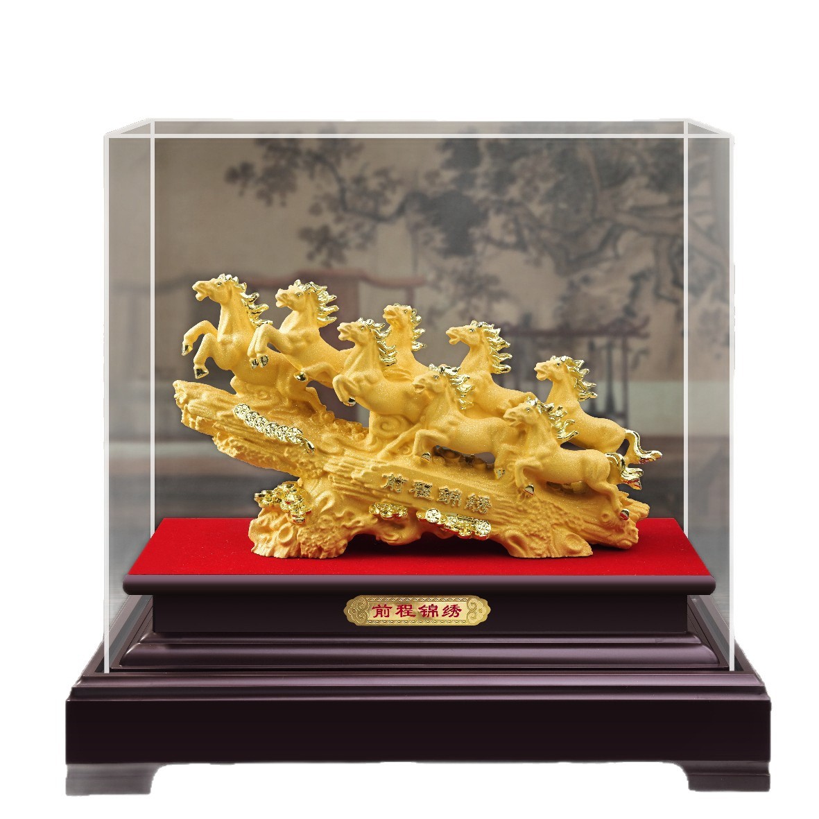 Velvet Sand Gold Horse Year of the Horse, Good Luck and Good Luck Gold Horse Ornaments, Creative Insurance Company Annual Meeting Gifts