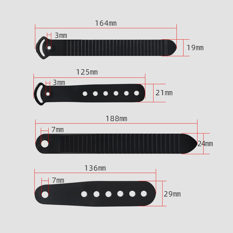 Snowboard holder strap accessories universal rack hole strip cold-resistant wear-resistant double-plate remover slip stopper snow rake