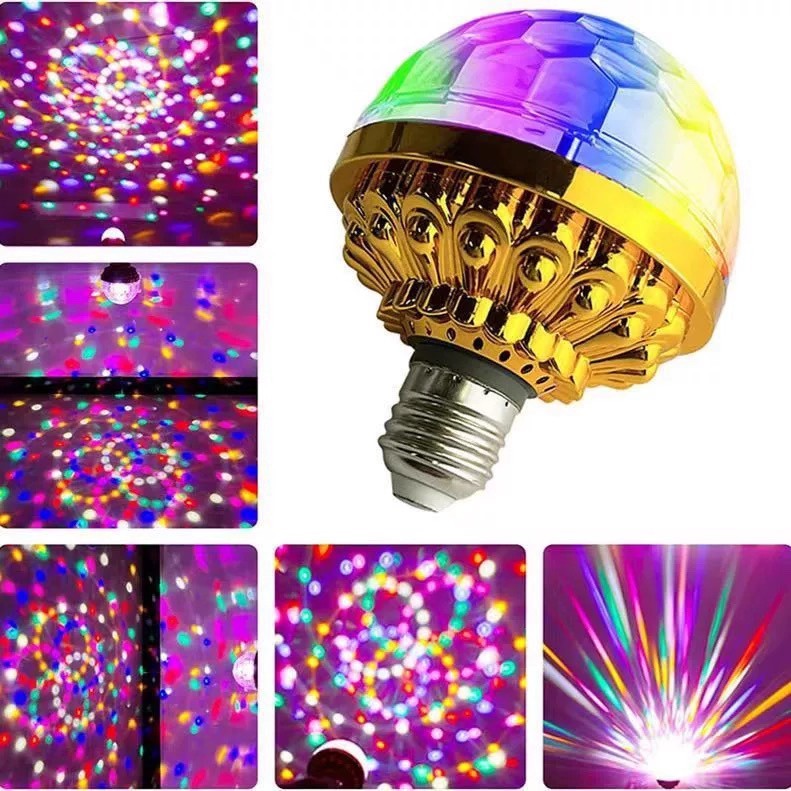 Rotating Colorful Color-Changing Magic Ball Led Small Colorful Lights Starry Sky Flashing String Lights Starry Sky Bulbs Birthday Decorative Lights