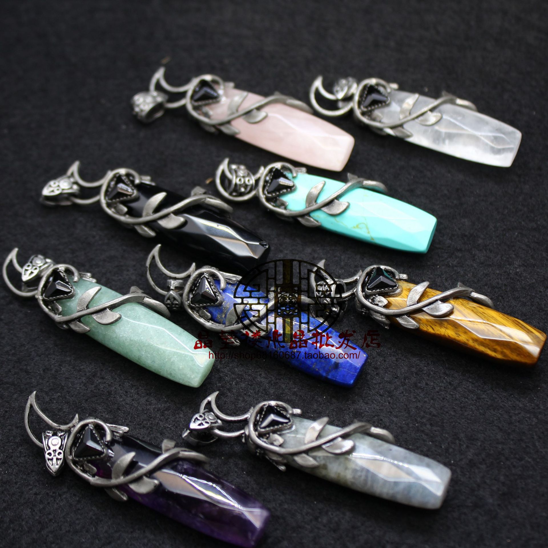 Европейские и американские экспортные ювелирные изделия, ретро стиль дворца, кристаллическая подвеска, ожерелье с ограненным тигровым глазом