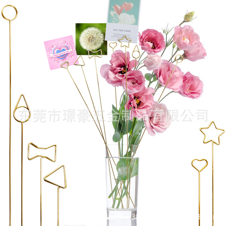 Cute Girly Floral Small Round Message Holder, Small Heart Flower Card Holder, Business Card Holder, Memo Holder